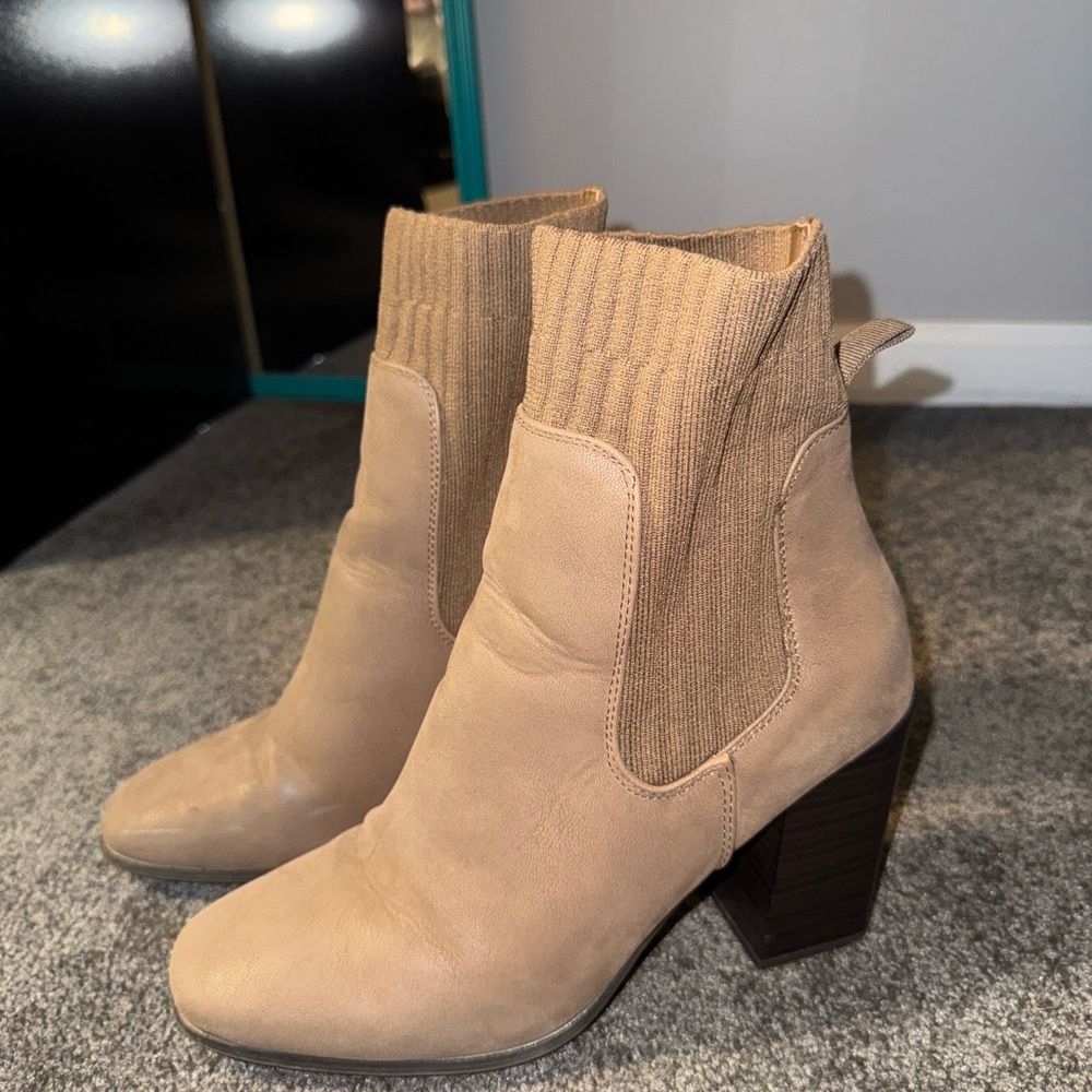 Women's Tan Sock Boots
